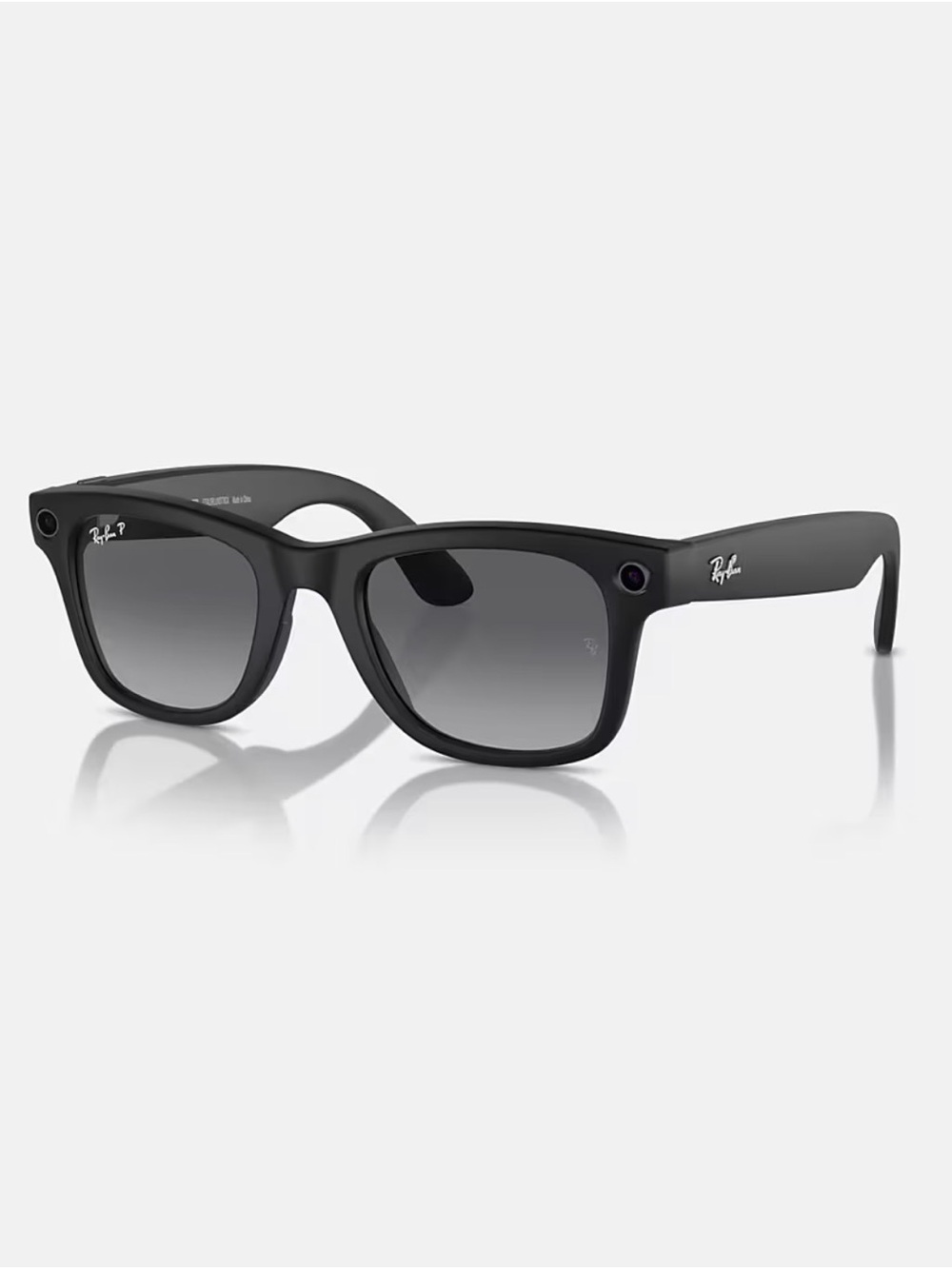 Ray-Ban Black Frame with Gradient Gray Lenses Men's Sunglasses Meta Wayfarer